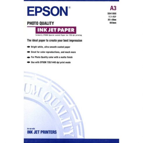 EPSON foto papir C13S041068/ A3/ Photo Quality Inkjet papir / 100 kom