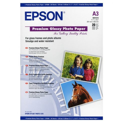 EPSON foto papir C13S041315/ A3/ Premium Glossy Photo Paper/ 20 kom