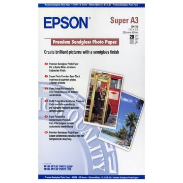   EPSON foto papir C13S041328/ A3+/ Premium Semigloss Photo / 20 listova