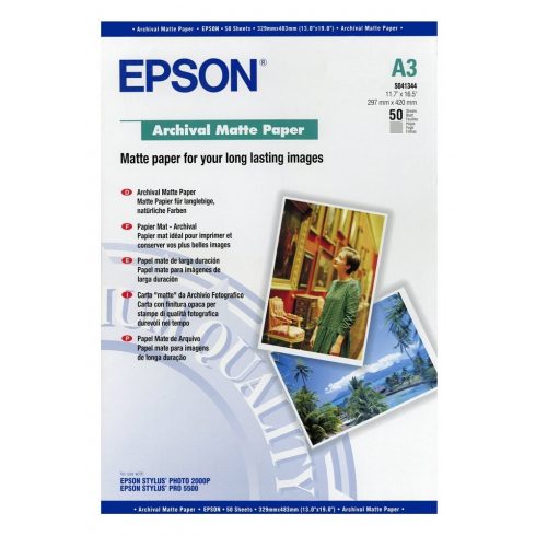 EPSON foto papir C13S041344/ A3/ Arhivski mat papir / 50 kom