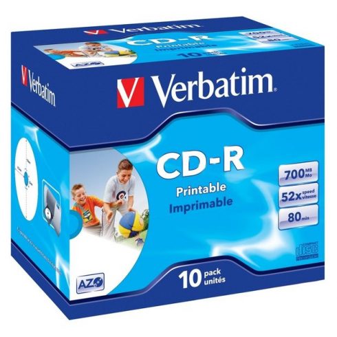 VERBATIM CD-R80 700MB DLP/ 52x/ za ispis/ dragulj/ 10 pak.