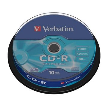   VERBATIM CD-R80 700MB/ 52x/ Extra Protection/ 10paket/ osovina