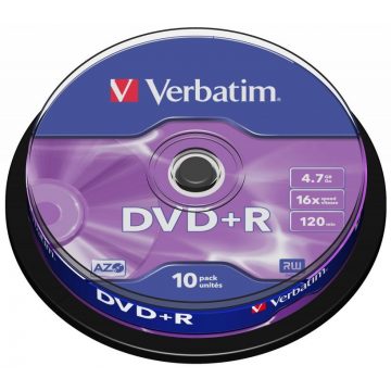 VERBATIM DVD+R 4,7GB/ 16x/ 10pak/ vreteno