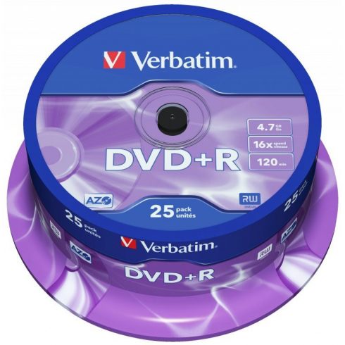 VERBATIM DVD+R 4,7GB/ 16x/ 25pak/ vreteno