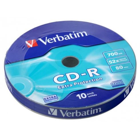 VERBATIM CD-R80 700MB/ 52x/ WRAP EXTRA PROTECTION/ 10paket/ rasuta kutija