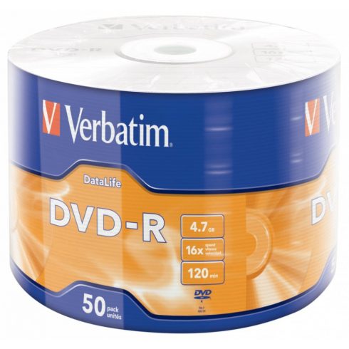 VERBATIM DVD-R DataLife 4,7 GB/ 16x/ 50 pak./ omot