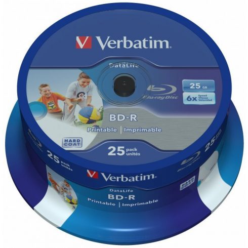 VERBATIM BD-R Blu-Ray SL DataLife 25GB/ 6x/ za ispis/ 25 pakiranja/ osovina