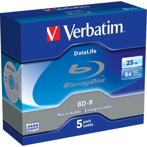 VERBATIM BD-R Blu-Ray 25GB/ 6x/ BAL WORM/ Jewel/ 5paket