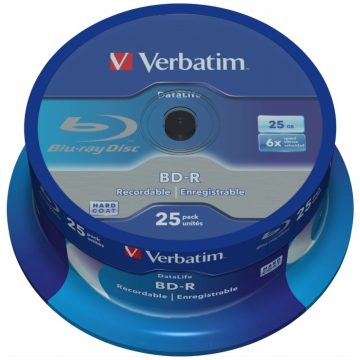 VERBATIM BD-R Blu-Ray SL DataLife 25GB/ 6x/ 25 pak./ osovina