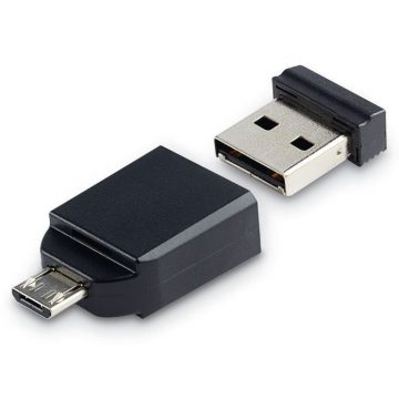   VERBATIM Flash disk Store 'n' Stay NANO/ 16GB/ USB 2.0 + OTG adapter/ crni