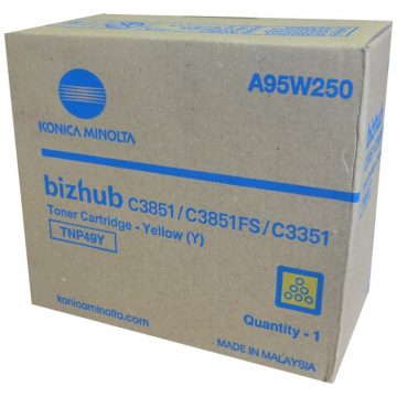   Konica Minolta toner A95W250, žuti, 12000 str., TNP-49Y, Konica Minolta Bizhub