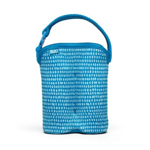 BUILT Bottle Buddy torba s dvije boce s držačem (Dribble Dots Blue)