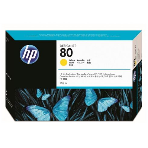 HP 80 Yellow ink cartridge, 350 ml