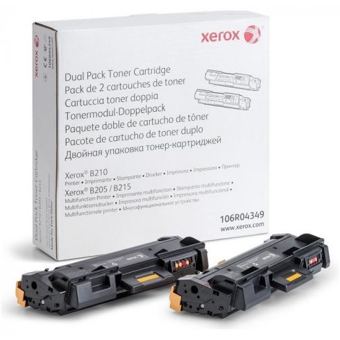 Xerox original toner 106R04349 dualpack (crni, 2x 3000 stranica) za B210/B205/B215