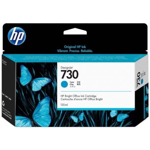 HP originalna tinta P2V62A, HP 730, cyan, 130ml