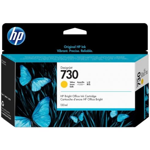 HP original tinta P2V64A, HP 730, žuta, 130 ml