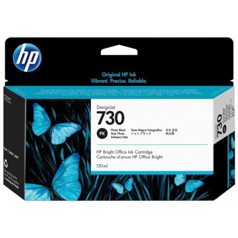 HP original tinta P2V67A, HP 730, foto crna, 130ml