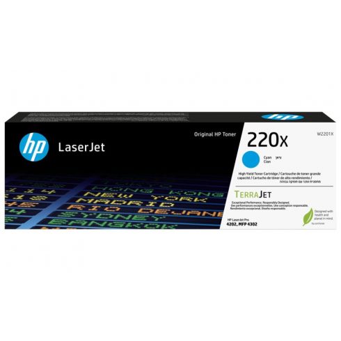 HP toner 220X (cijan, 5500 stranica) za LaserJet Pro 4202dn, 4202dw, MFP 4302dw, MFP 4302fdn, MFP 4302fdw