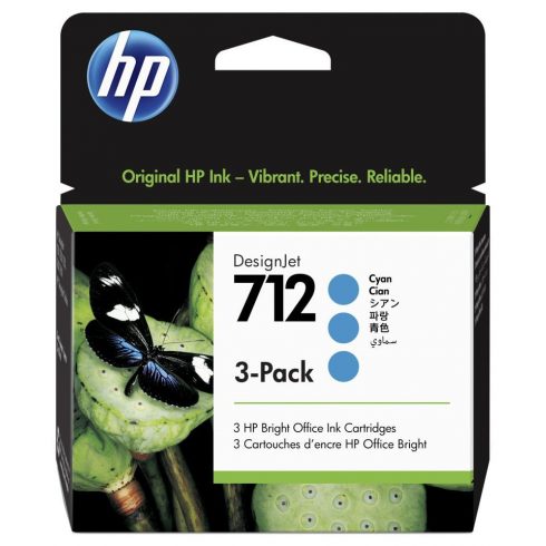 Tinta HP 712. refil cijan, pakiranje od tri komada/ 3ED77A