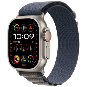 Apple Watch Ultra 2 49 mm titan s plavim alpskim potezom S