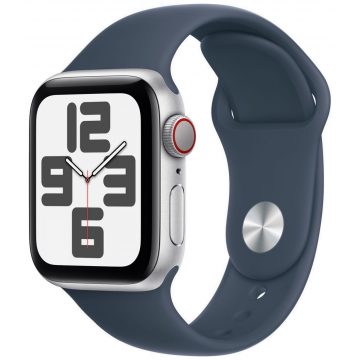   Apple Watch SE GPS + Cellular 40 mm srebrno aluminijsko kućište sa sportskim remenčićem Storm Blue - S/M