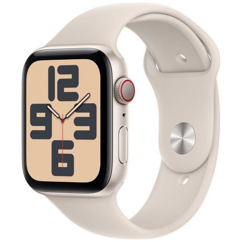 Apple Watch SE GPS + Cellular 44 mm Starlight aluminijsko kućište sa Starlight sportskim remenčićem - S/M