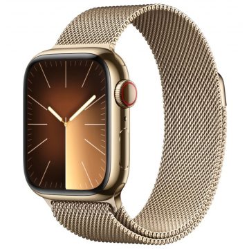   Apple Watch Series 9 Cellular 41mm zlatni čelik sa zlatnom milanskom završnom obradom