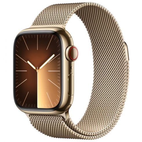 Apple Watch Series 9 Cellular 41mm zlatni čelik sa zlatnom milanskom završnom obradom