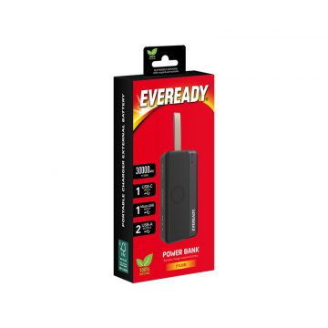 Eveready PX30B - Powerbank 30000 mAh 2x USB-A (crna)