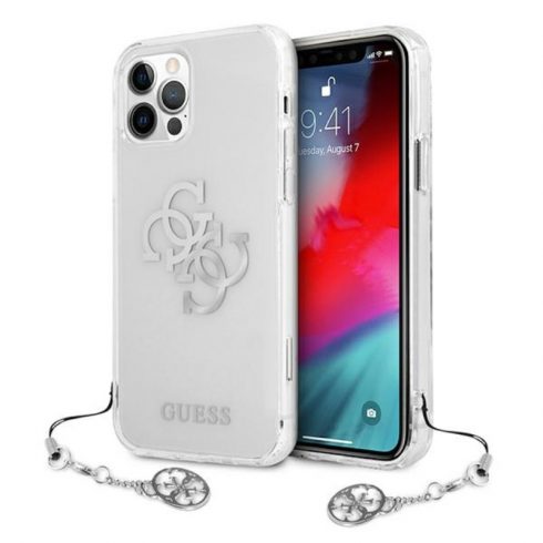 Guess 4G Big Logo Charm - Futrola za iPhone 12 Pro Max (srebrna)