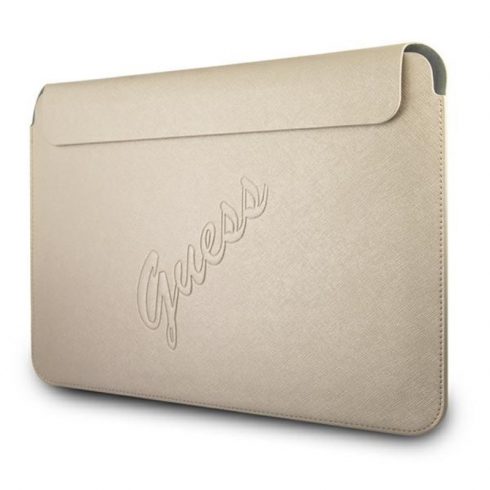 Guess Saffiano Script Computer Sleeve - torbica za prijenosno računalo 13" (zlatna)