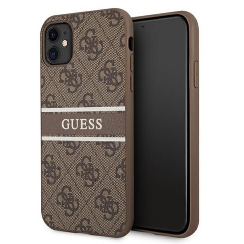 Guess 4G Printed Stripe - iPhone 11 Case (smeđa)