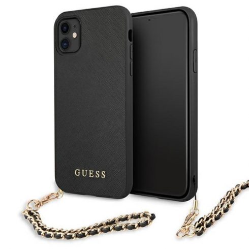 Guess Saffiano lanac - maska ​​za iPhone 11 (crna)