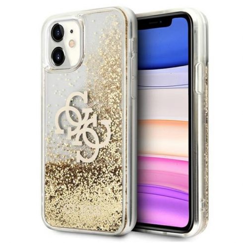 Guess Liquid Glitter 4G Big Logo - Maska za iPhone 11 (zlatna)