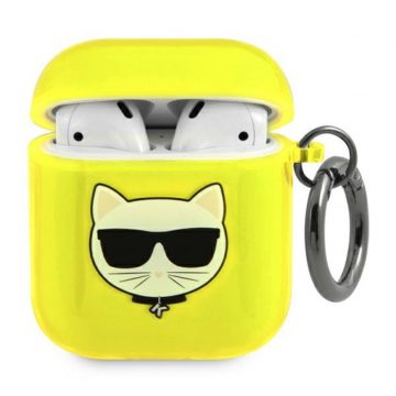   Karl Lagerfeld Choupette Head Glitter - Futrola za Airpods (fluo yellow)