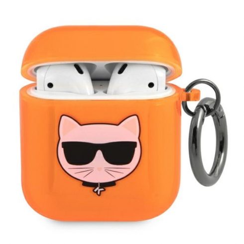 Karl Lagerfeld Choupette Head - Futrola za Airpods (fluo narančasta)