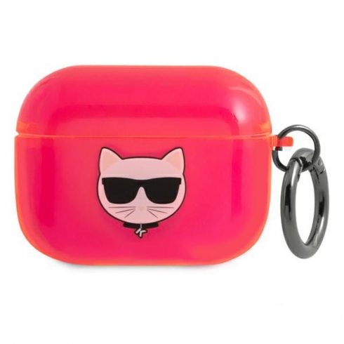 Karl Lagerfeld Choupette Head Glitter - torbica za Airpods Pro (fluo pink)