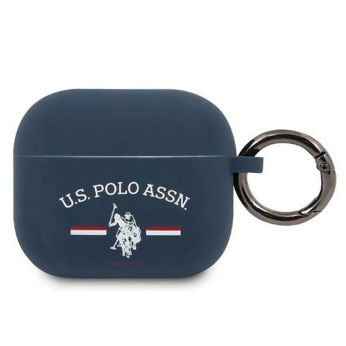 US Polo Assn silikonski logotip - futrola za Airpods 3 (tamnarsko plava)