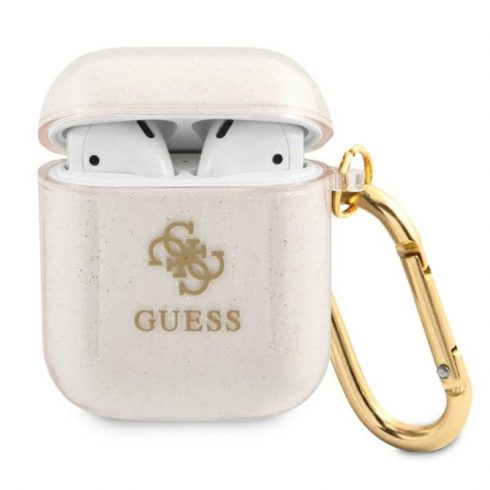 Guess Colored Glitter - Futrola za Airpods (zlatna)