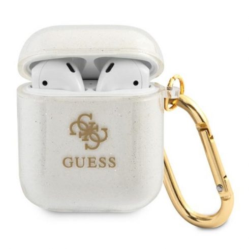 Guess Colored Glitter - Futrola za Airpods (prozirna)