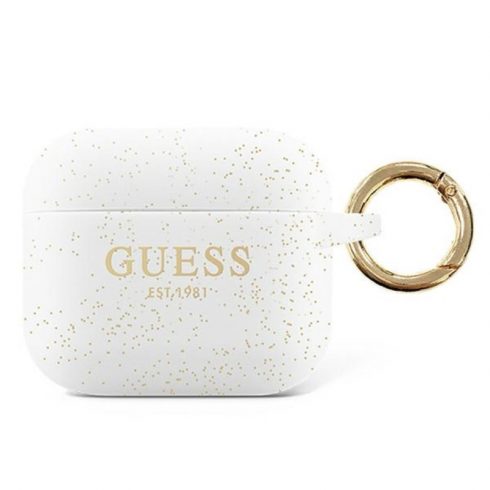 Guess Silicone Glitter Est - Futrola za Airpods Pro (bijela)