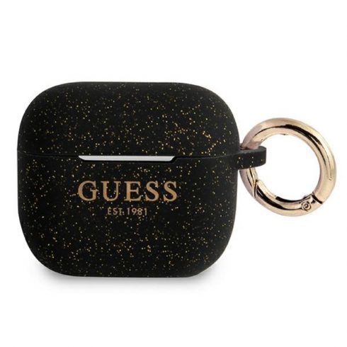 Guess Silicone Glitter Case Est – Futrola za Airpods 3 (crna)