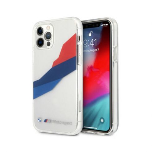 BMW Motorsport Tricolor - maska ​​za iPhone 12 Pro Max (prozirna)