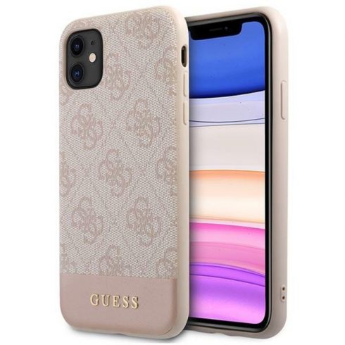 Guess 4G Bottom Stripe Collection - maska ​​za iPhone 11 (roza)