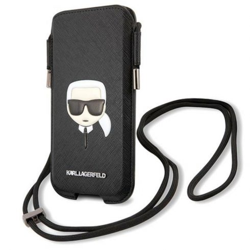 Karl Lagerfeld Saffiano Ikonik Karl's Head Pouch - torba za pametni telefon S/M