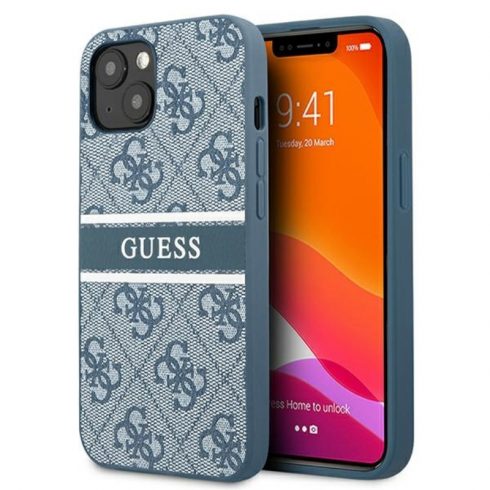 Guess 4G Printed Stripe - maska ​​za iPhone 13 Mini (plava)