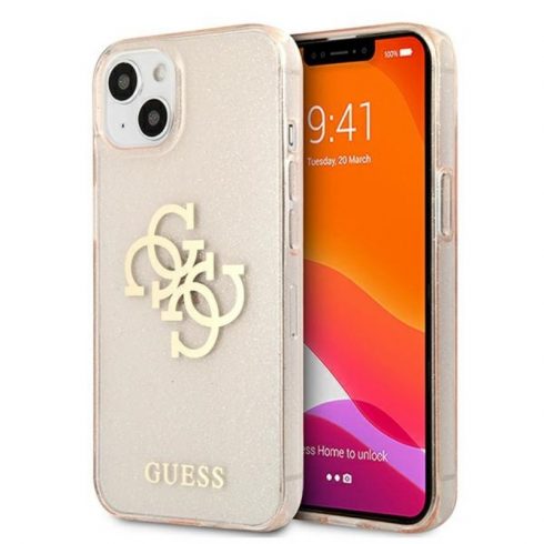 Guess Glitter 4G Big Logo - Maska za iPhone 13 mini (zlatna)