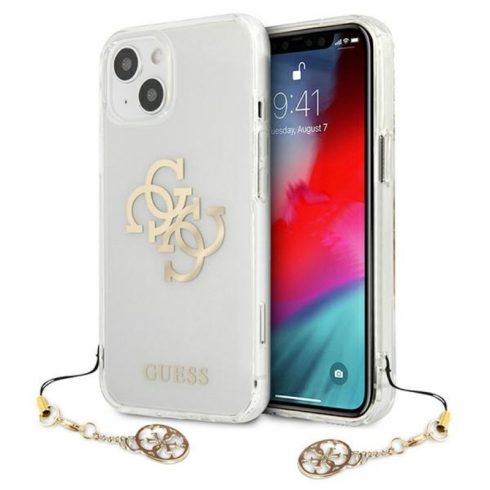 Guess 4G Big Logo Charm Gold- Case za iPhone 13 mini (zlatni privjesci)