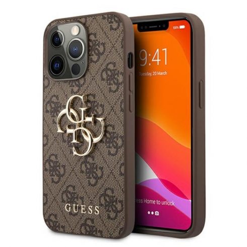 Guess 4G Big Metal Logo - Futrola za iPhone 13 Pro (smeđa)