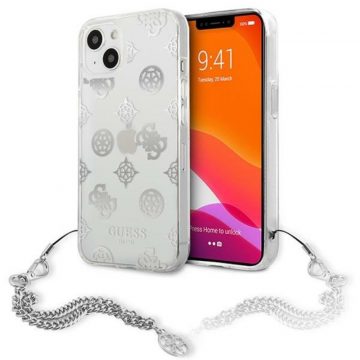   Guess Peony Chain Handle - maska ​​za iPhone 13 mini (srebrna)